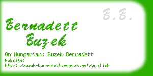 bernadett buzek business card